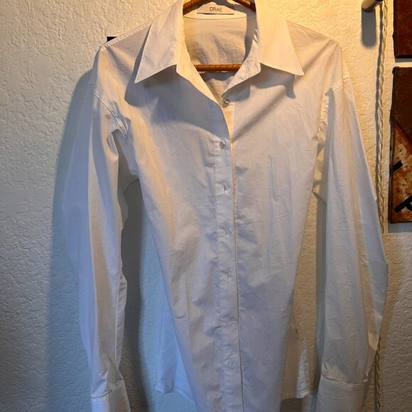 DRAE - Rare Smocked White Blouse Size S - Picture 3 of 3